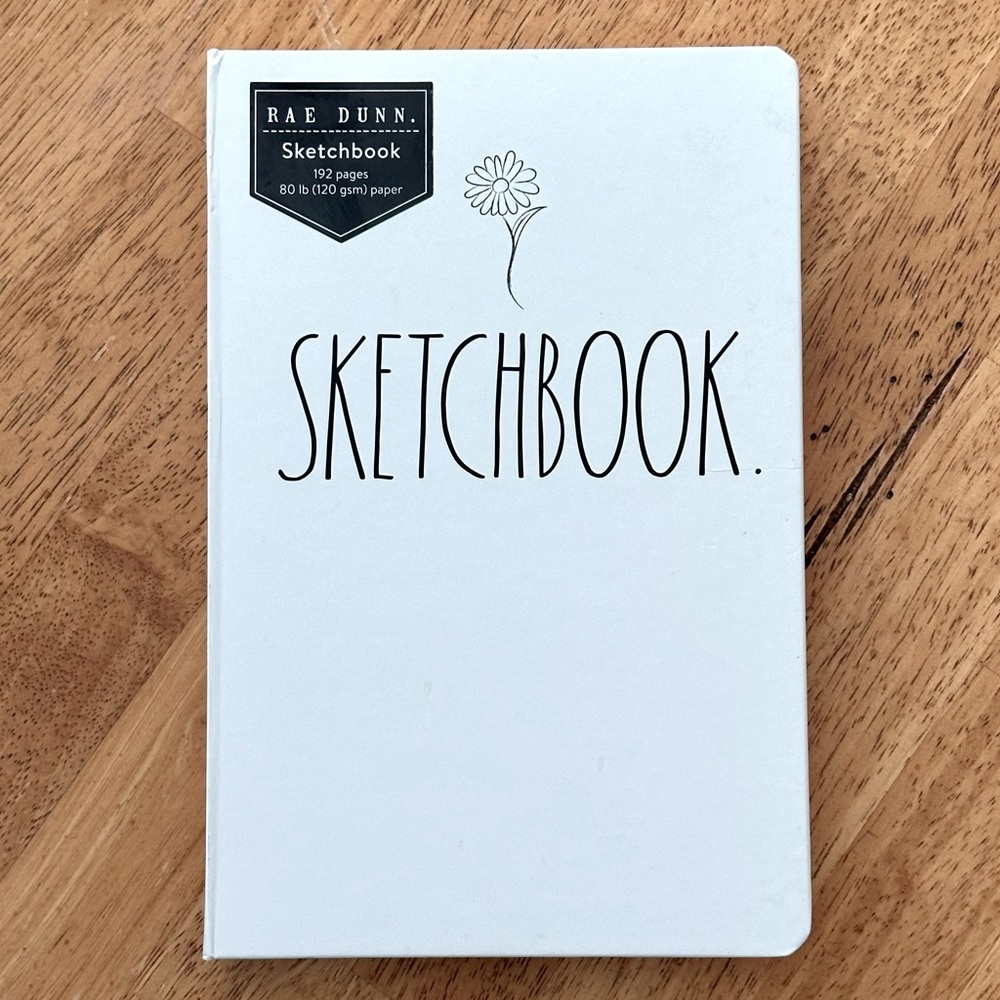 Rae Dunn Flower Design SKETCHBOOK 192 Pages 80 lb Paper Brand New!!
